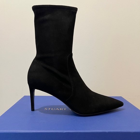 STUART WEIZTMAN Wren 75 Suede Bootie - Picture 1 of 9